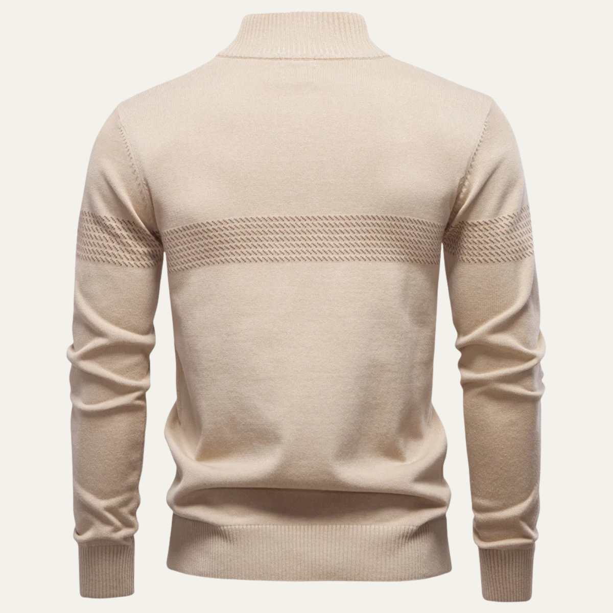 The Locorotondo – Pull Demi Zippé Homme en Tricot à Motif
