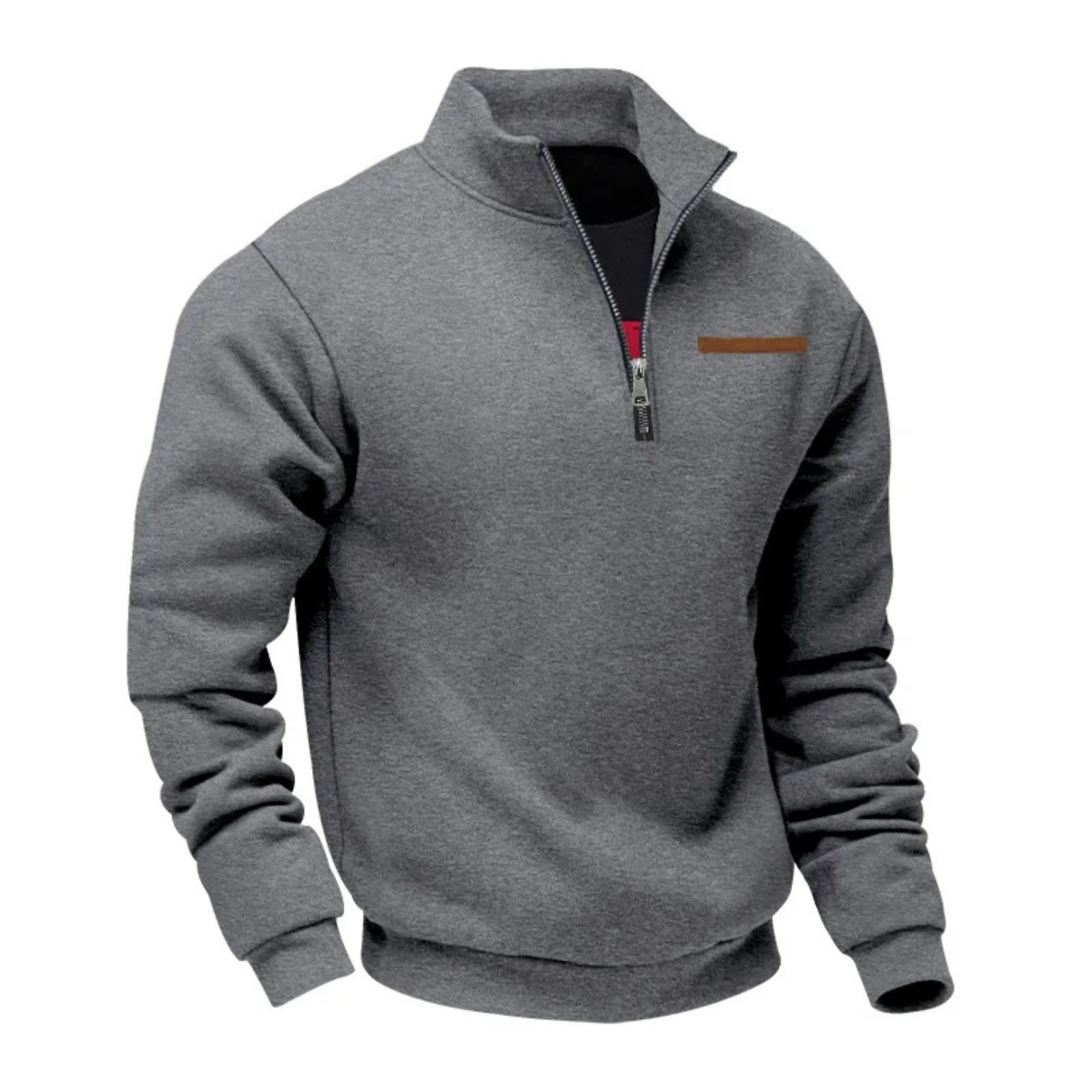 The Canterbury - Pull Casual à Col Montant à Zip Quart de pour Homme