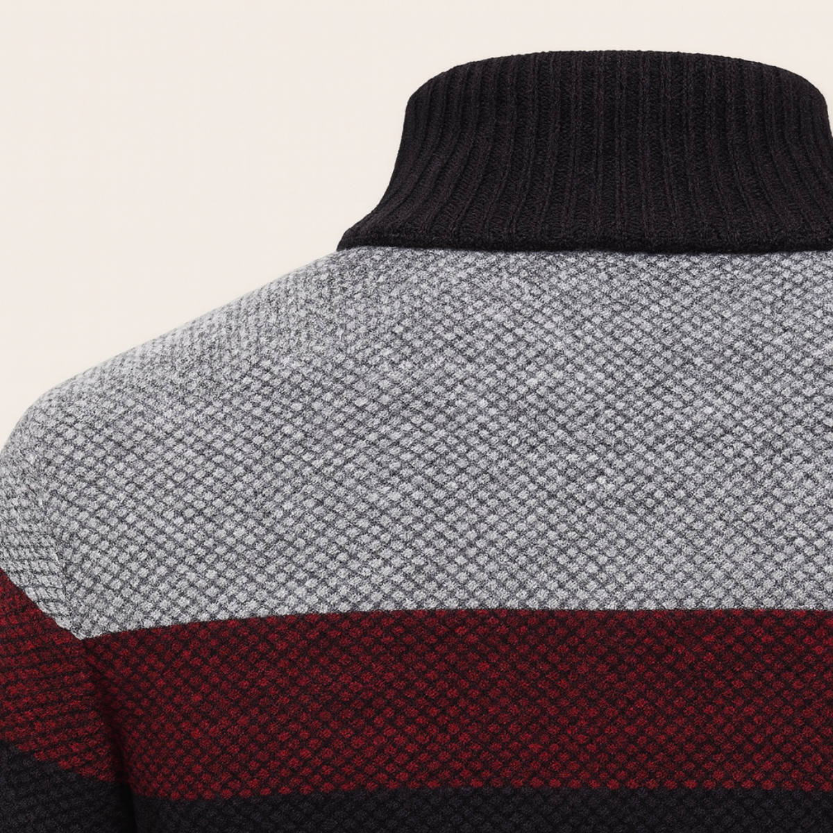 The Desenzano – Cardigan Tricotée Zippée à Rayures Homme