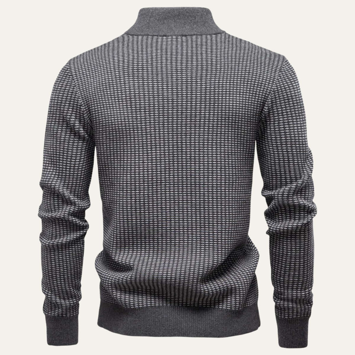 The Conwy – Pull homme à col zippé en maille chaude