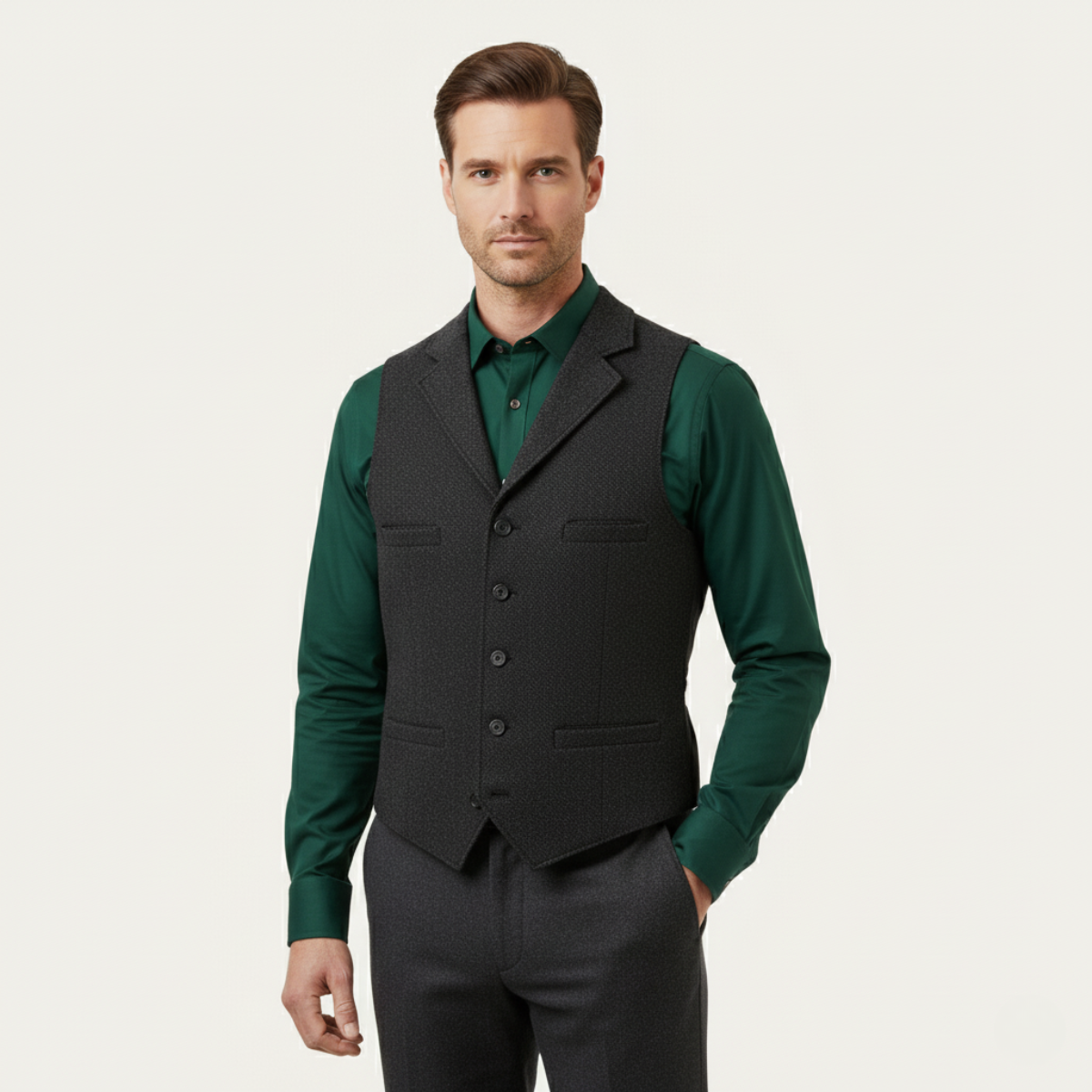 The Westminster Gilet formel vintage en tweed pour homme