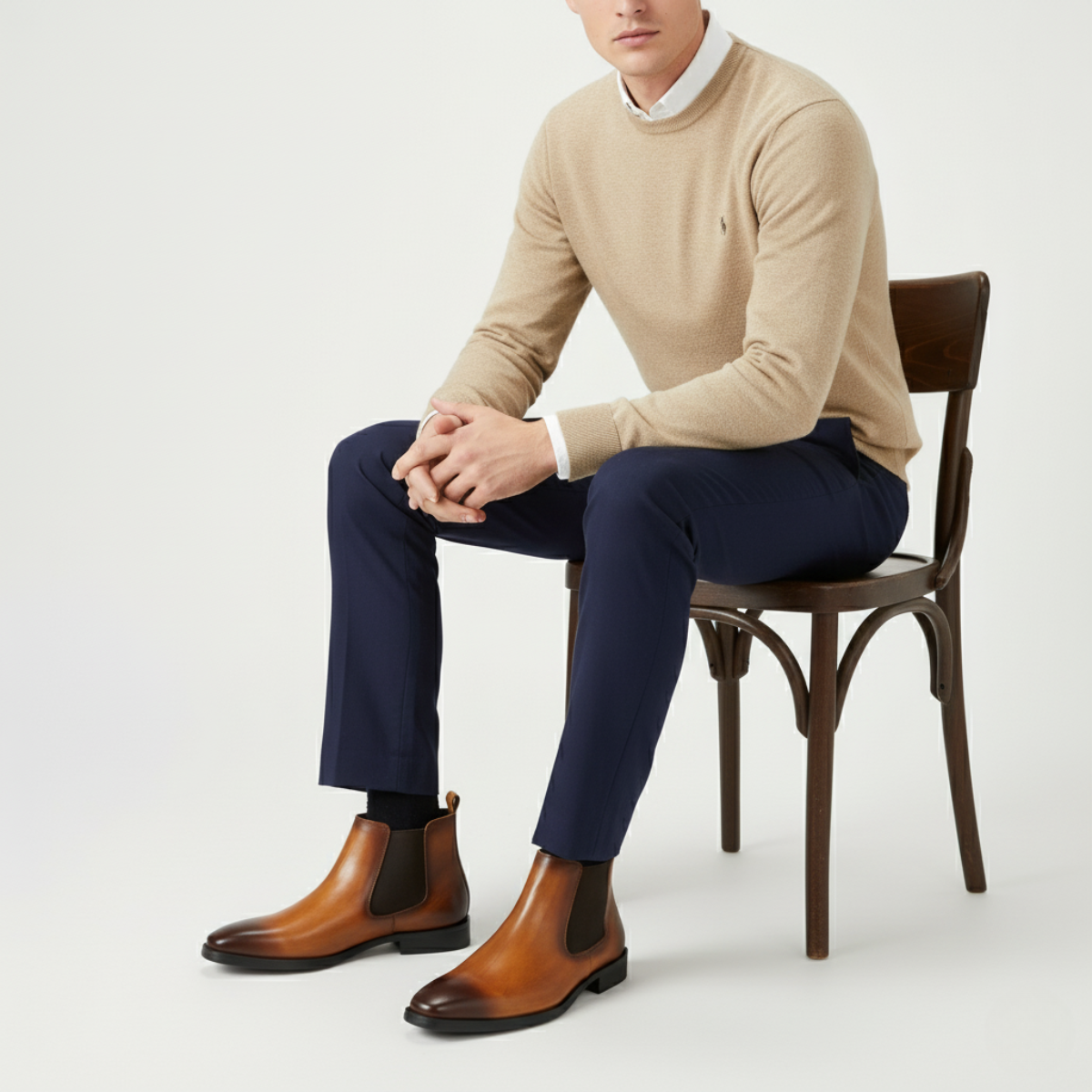 The Kirkwall Bottines Chelsea Élégantes en Cuir Poli pour Homme