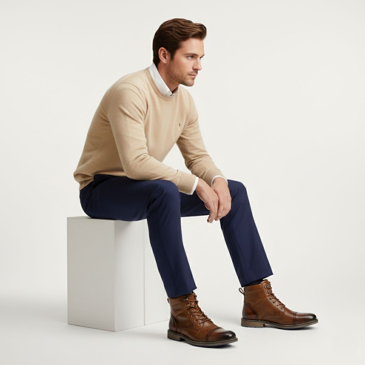The Derbyshire Bottes en Cuir d’Aventure Robustes pour Homme