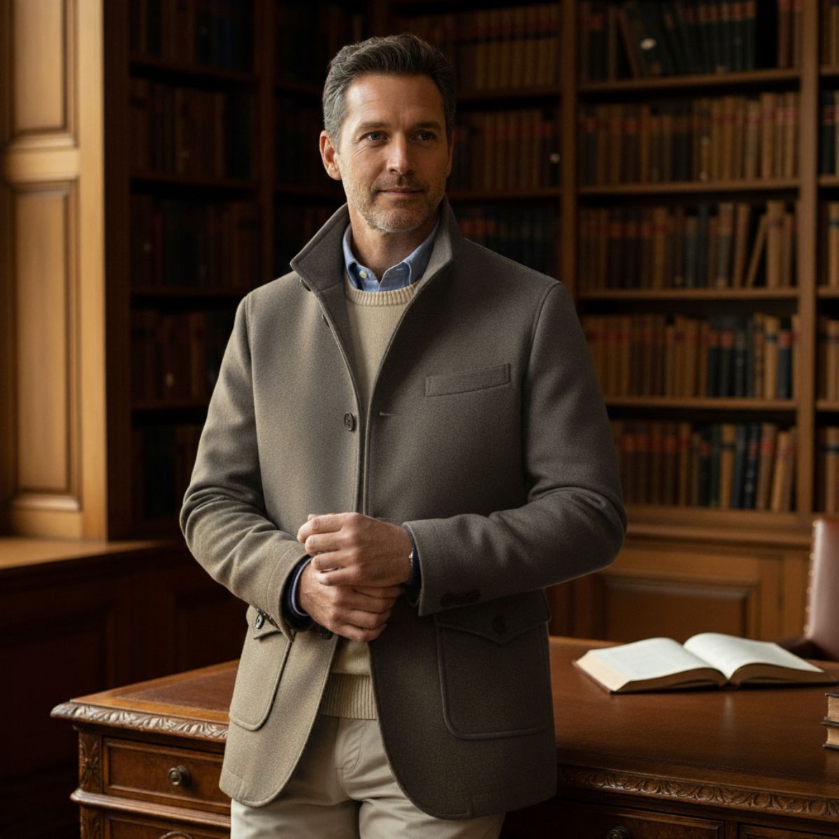 The Rome Manteau en laine – Manteau élégant pour homme