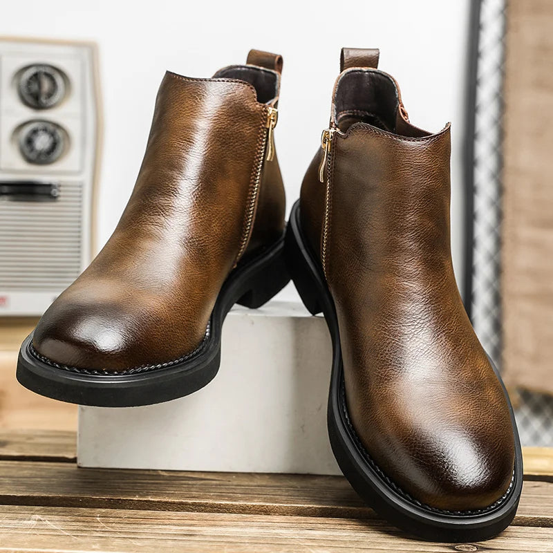 The Catania Bottines Chelsea Vintage en Cuir pour Homme