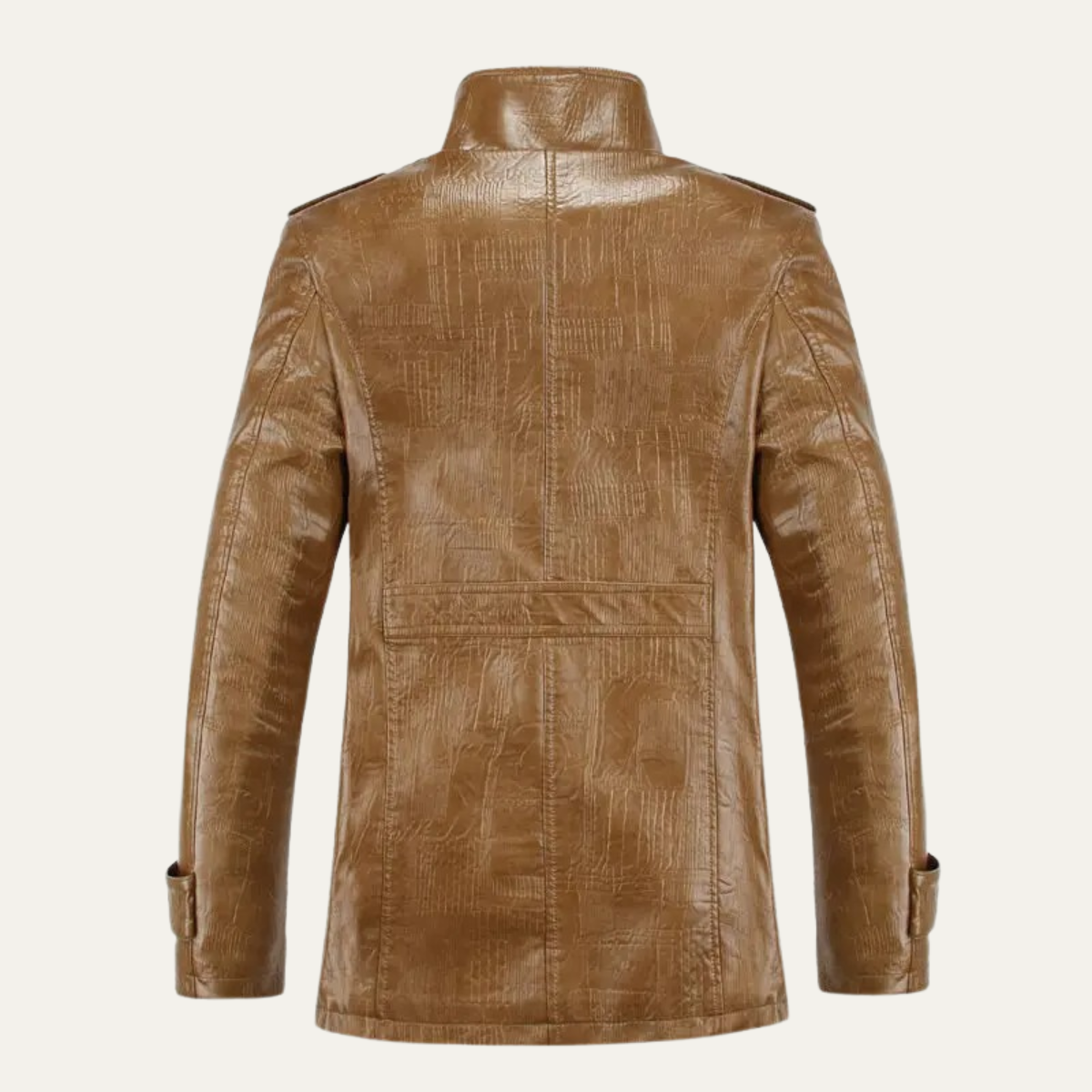 The Salina Veste en Cuir Doublée de Polaire pour Homme avec Col Montant