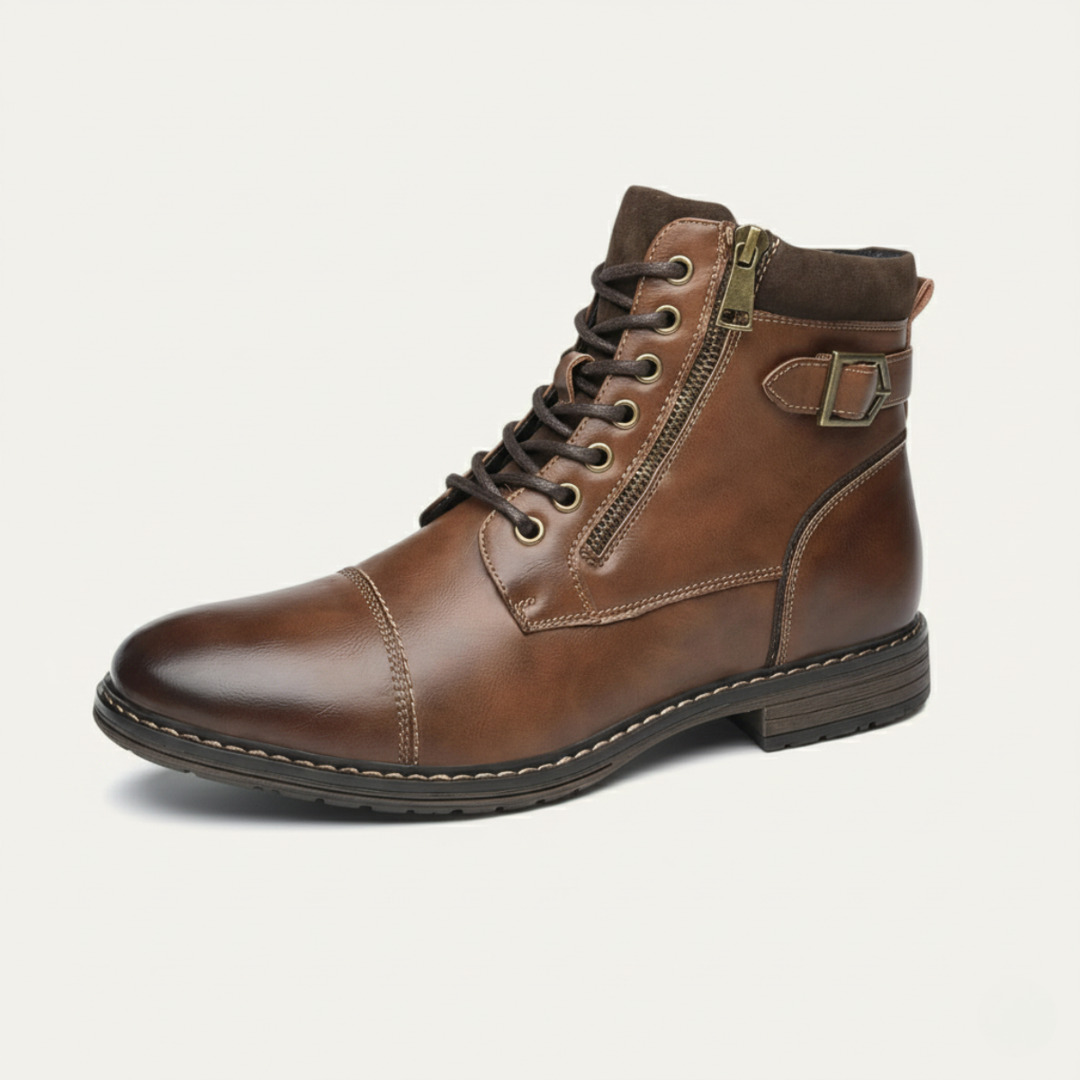 The Brescia Bottines en cuir vintage décontractées pour hommes