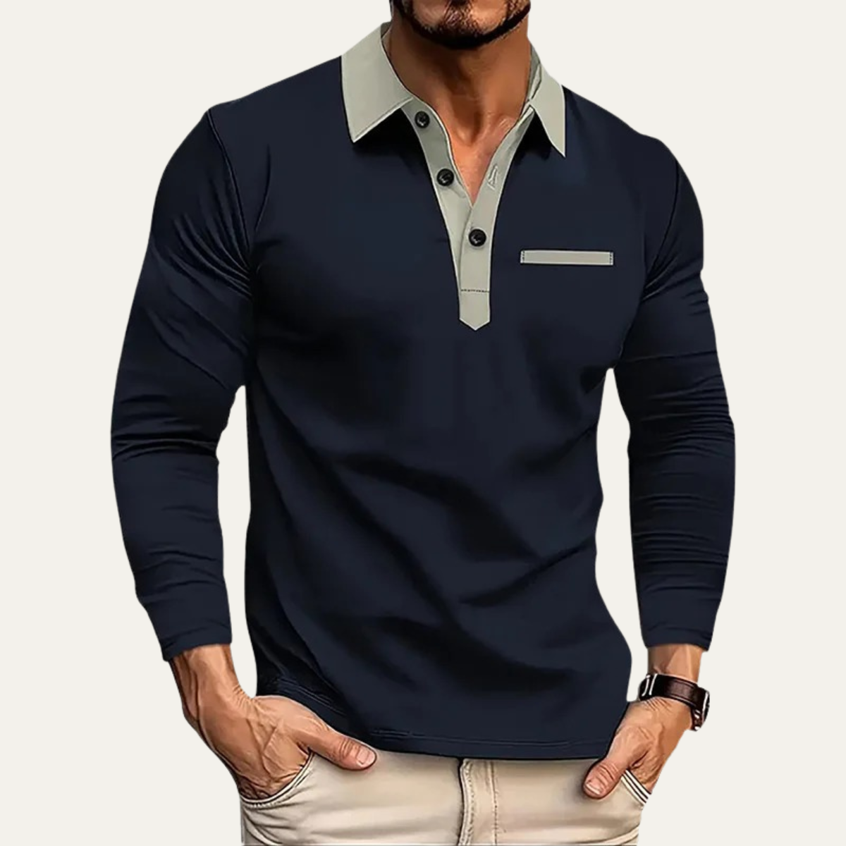 The Anacapri – Polo en maille homme coupe ajustée casual chic
