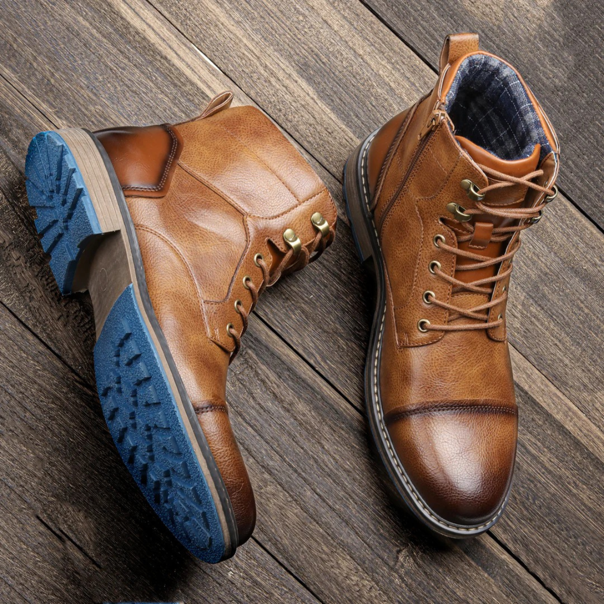 The Manchester Bottines vintage en cuir pour homme