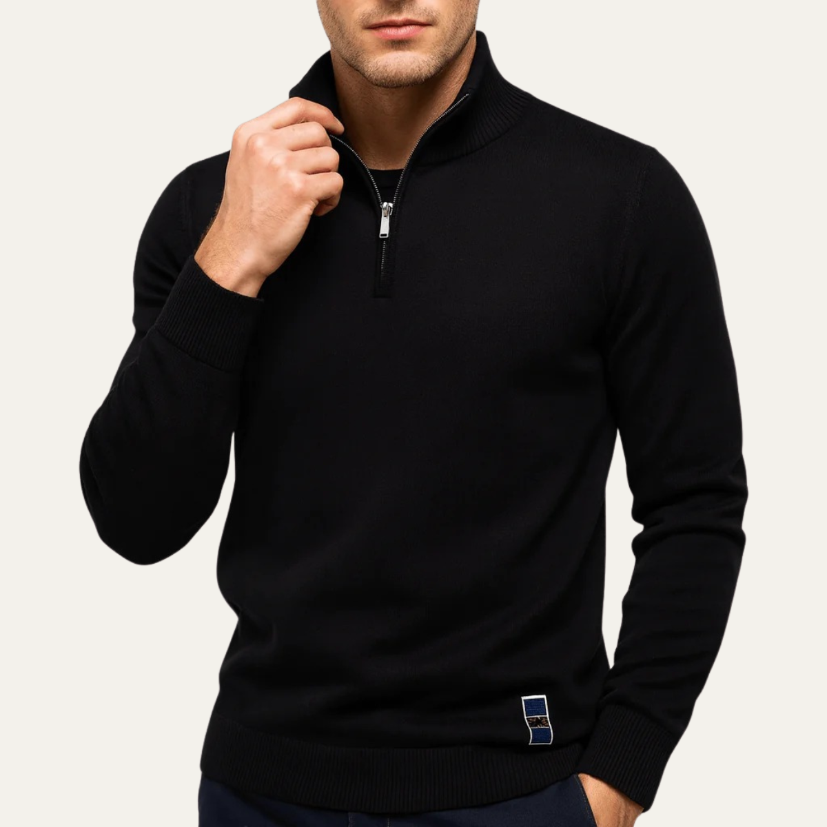 The Dartmouth – Pull pour homme à col demi zip style casual chic