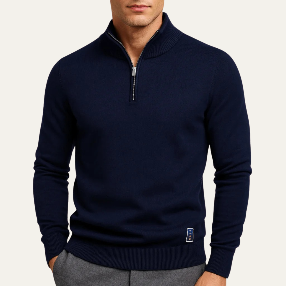 The Dartmouth – Pull pour homme à col demi zip style casual chic