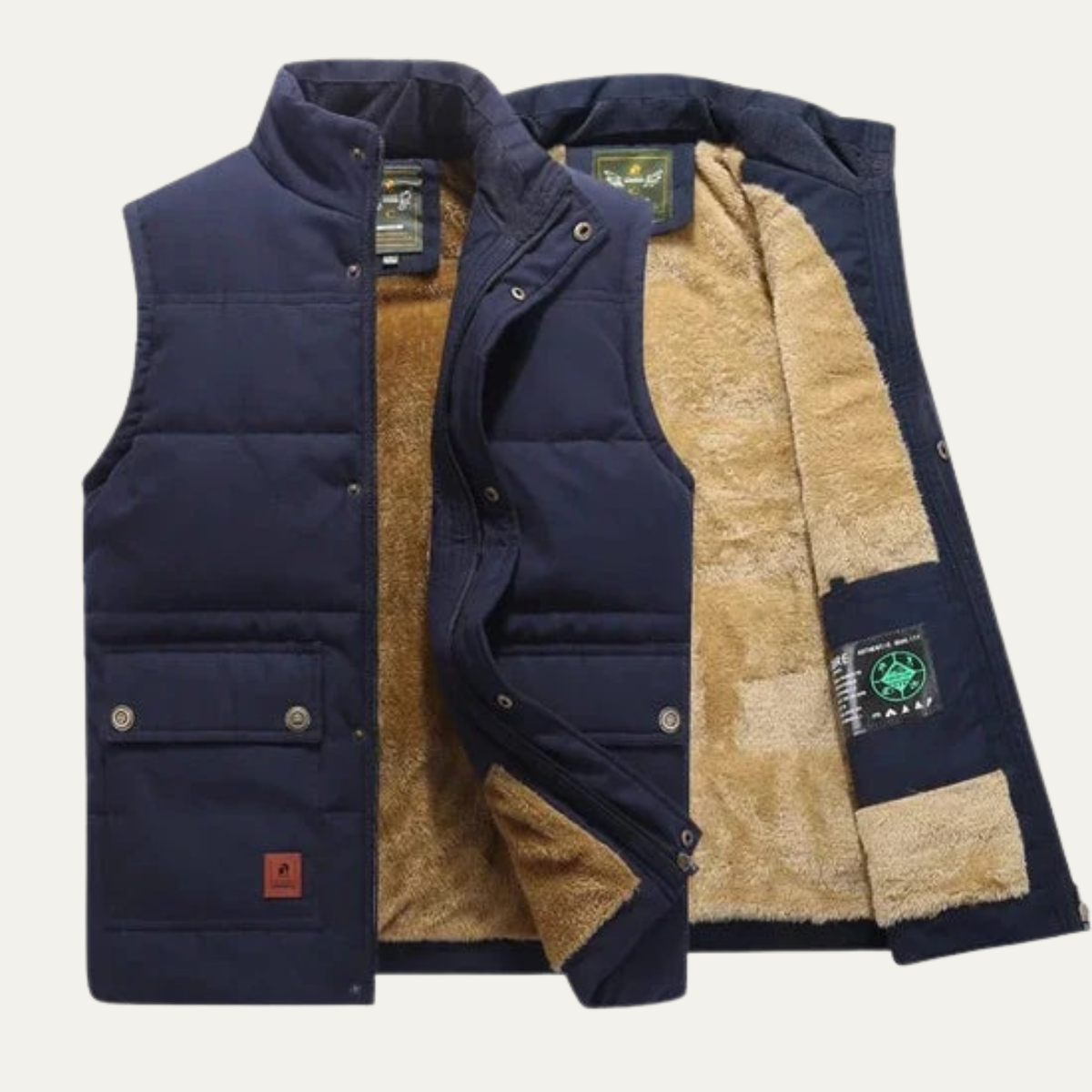 The Aspen – Gilet Doudoune Homme Sans Manches Doublé Sherpa Imperméable