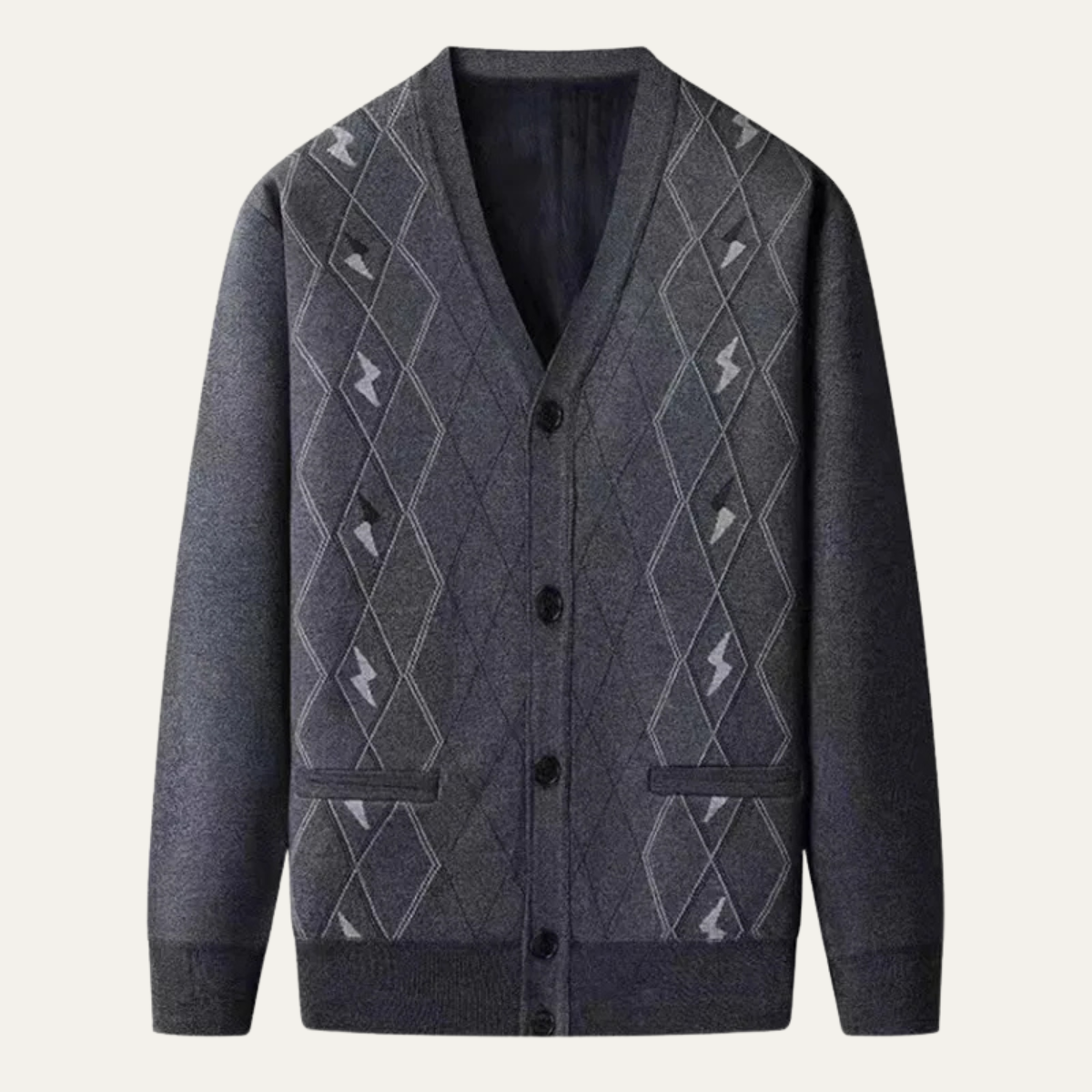 The Barra – Cardigan à Motif losanges Homme