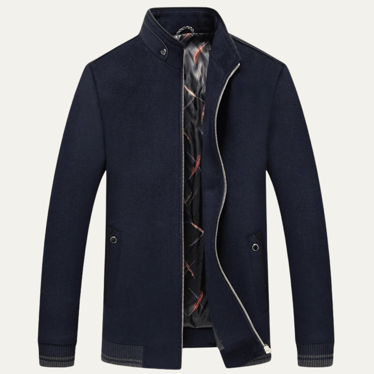 The Mayfair Veste zippée élégante en laine pour homme