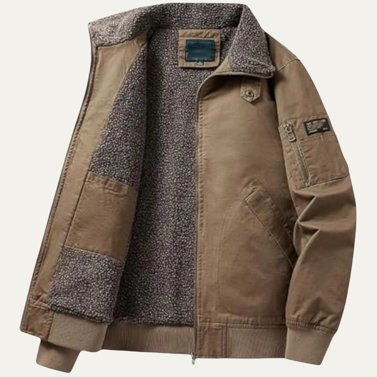 The Wareham Veste bombardier d’hiver doublée en peau lainée pour homme