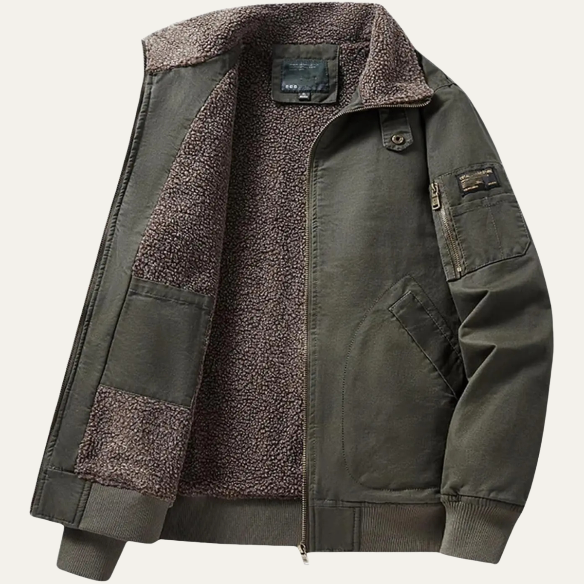 The Wareham Veste bombardier d’hiver doublée en peau lainée pour homme