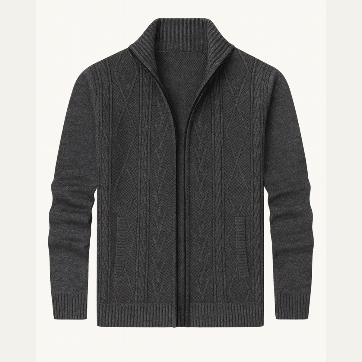 The Dorsoduro – Cardigan Zippé à Motifs Tricotés