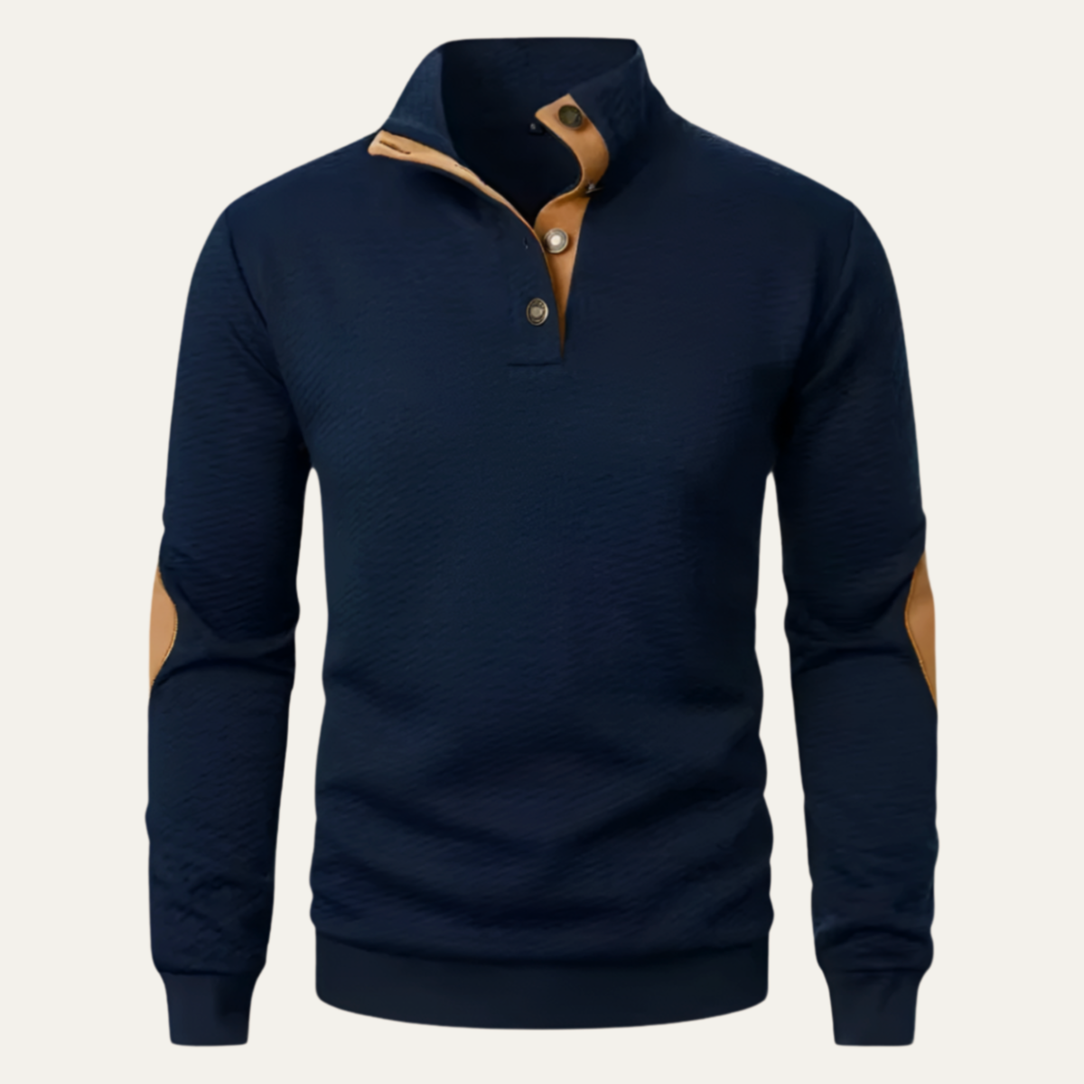 The Oxford – Pull Col Boutonné Homme Laine Mérinos Renforcé