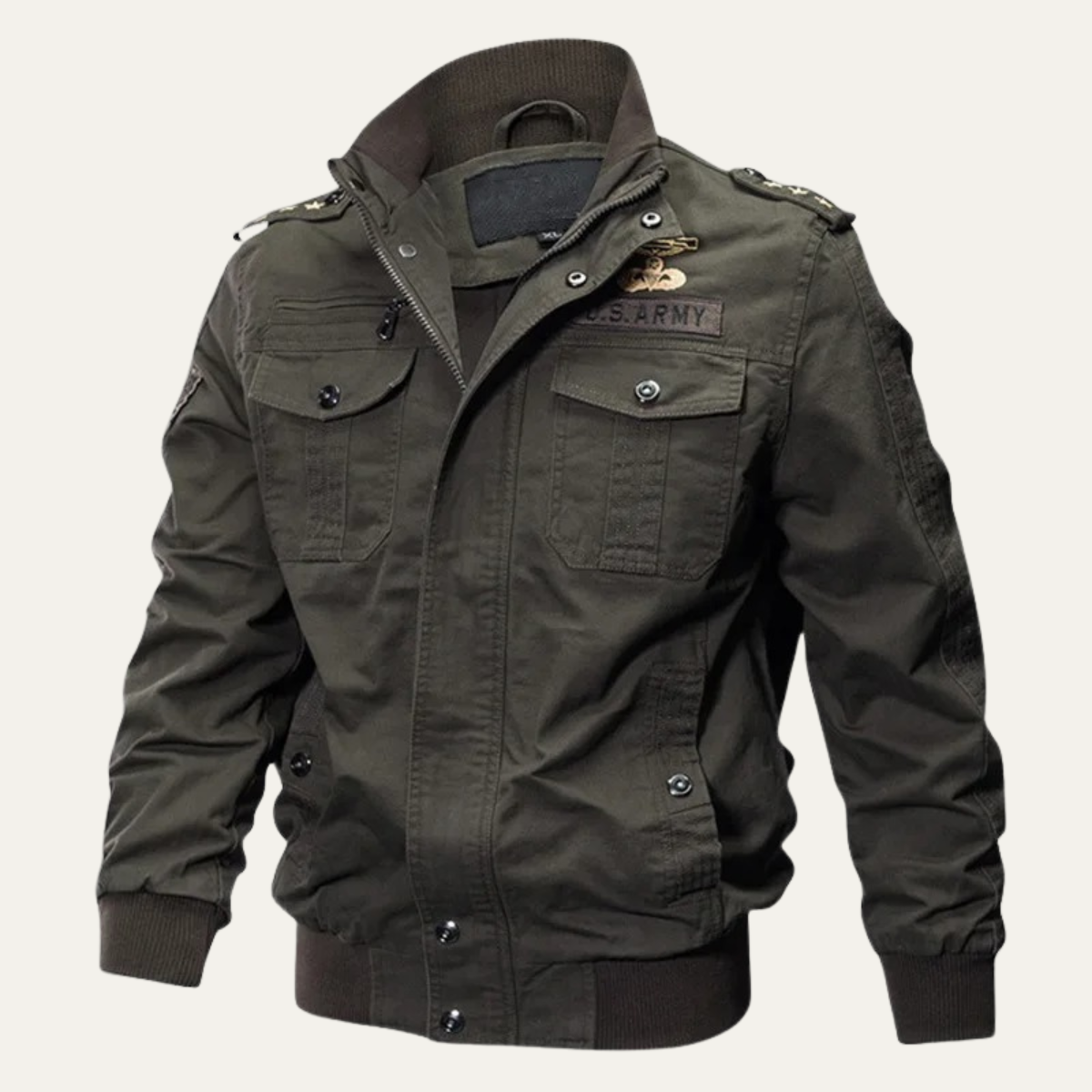 The Sydenham Veste bombardier coupe-vent à multiples poches style militaire pour homme