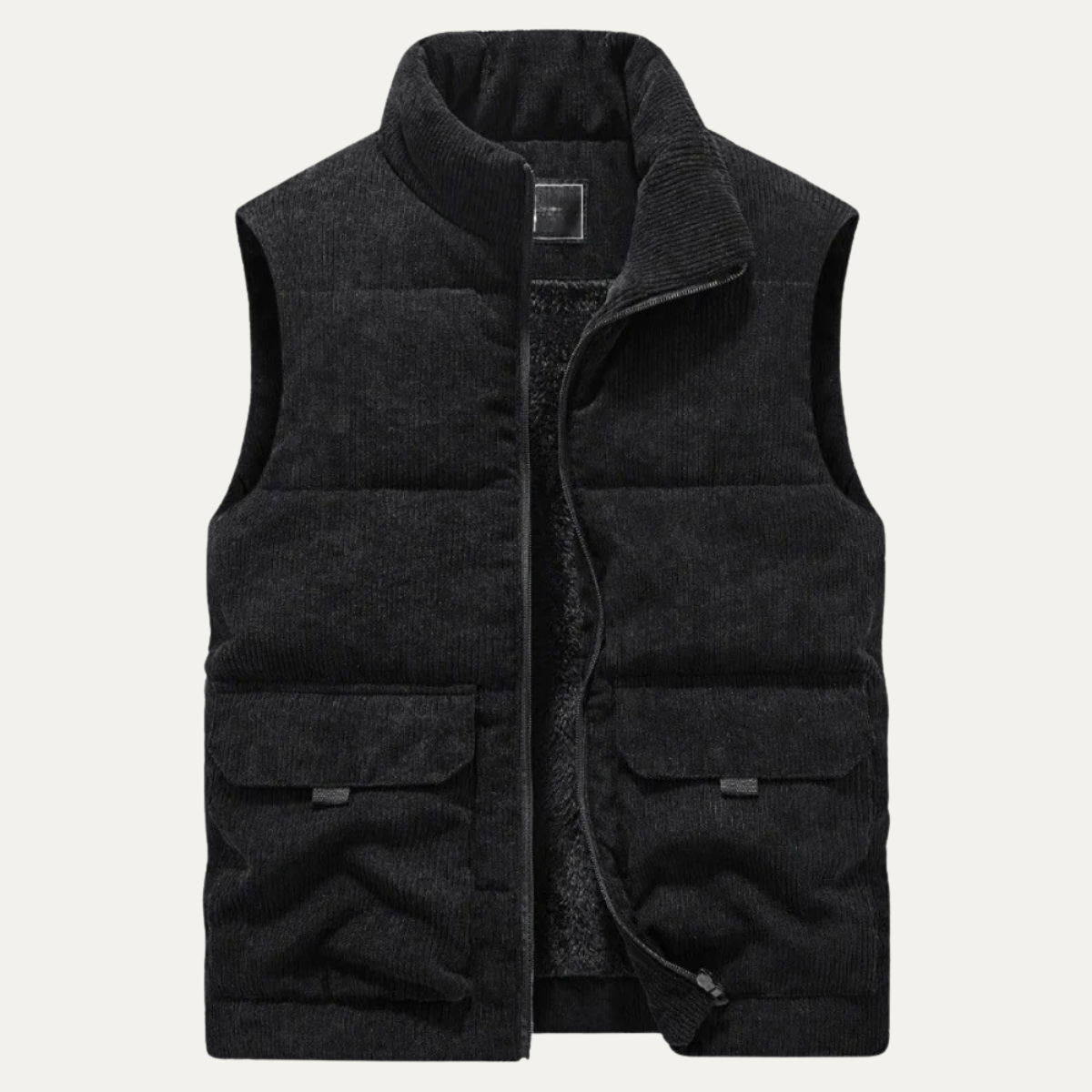 The Penzance – Gilet Doudoune Homme Sans Manches Velours Côtelé Poches Cargo