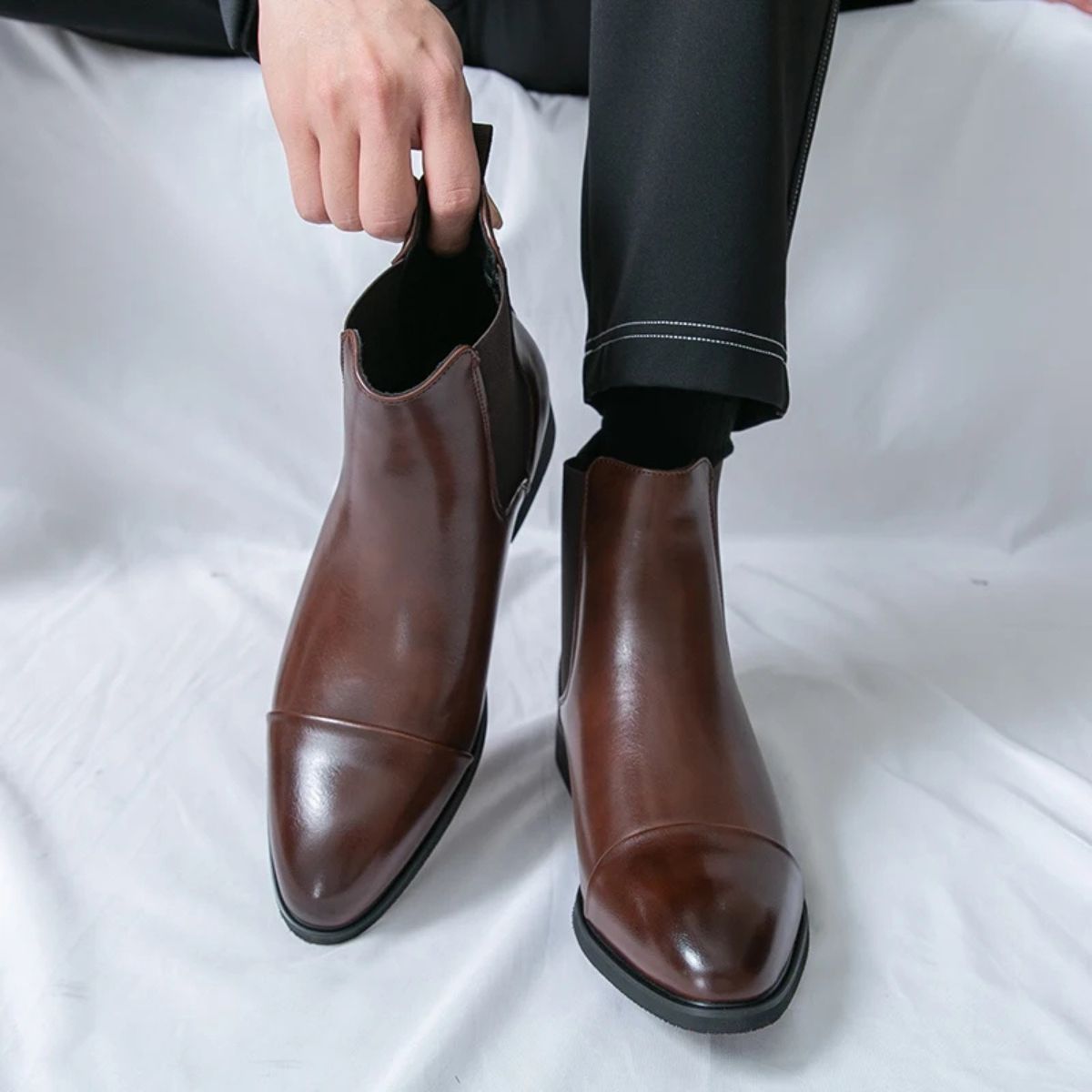 The Savile Bottes Chelsea en cuir pour homme
