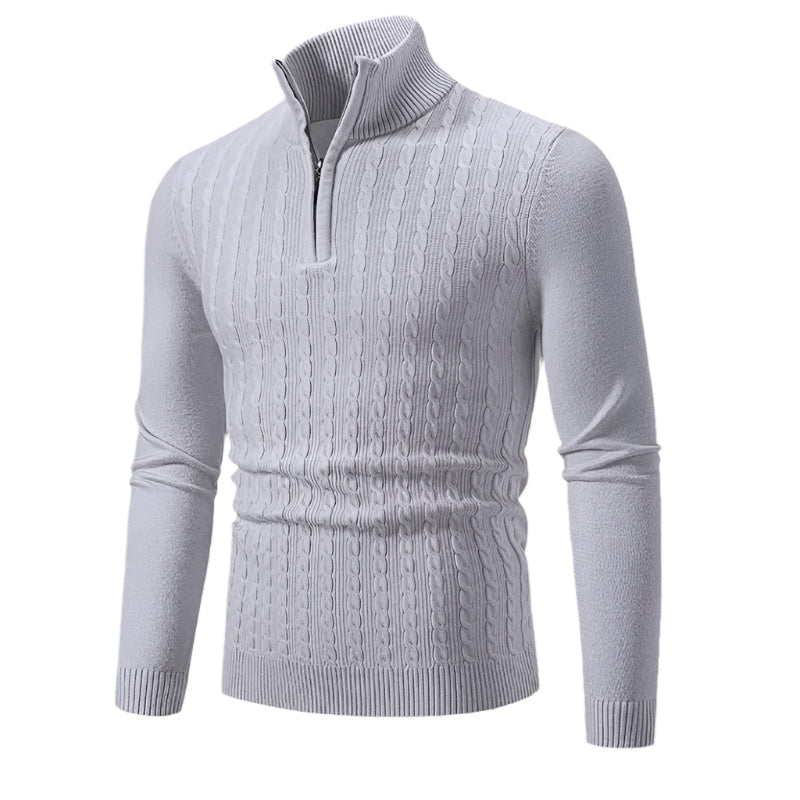 The Gstaad Pull homme demi zip zippé en cachemire