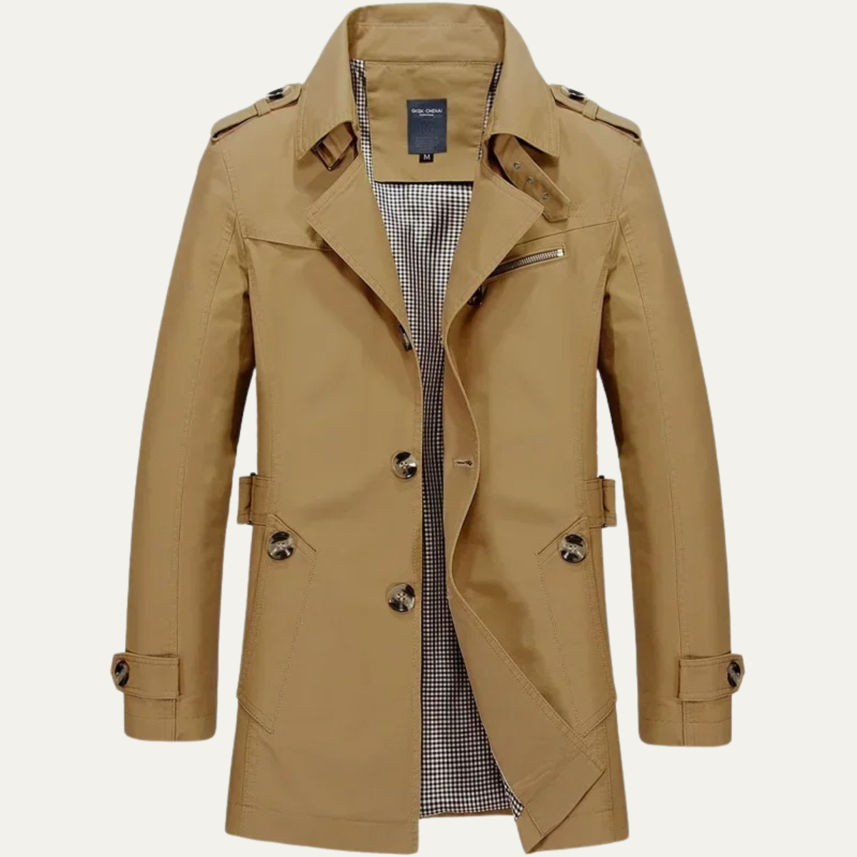 The Glenfield Trench-coat classique à double boutonnage pour homme