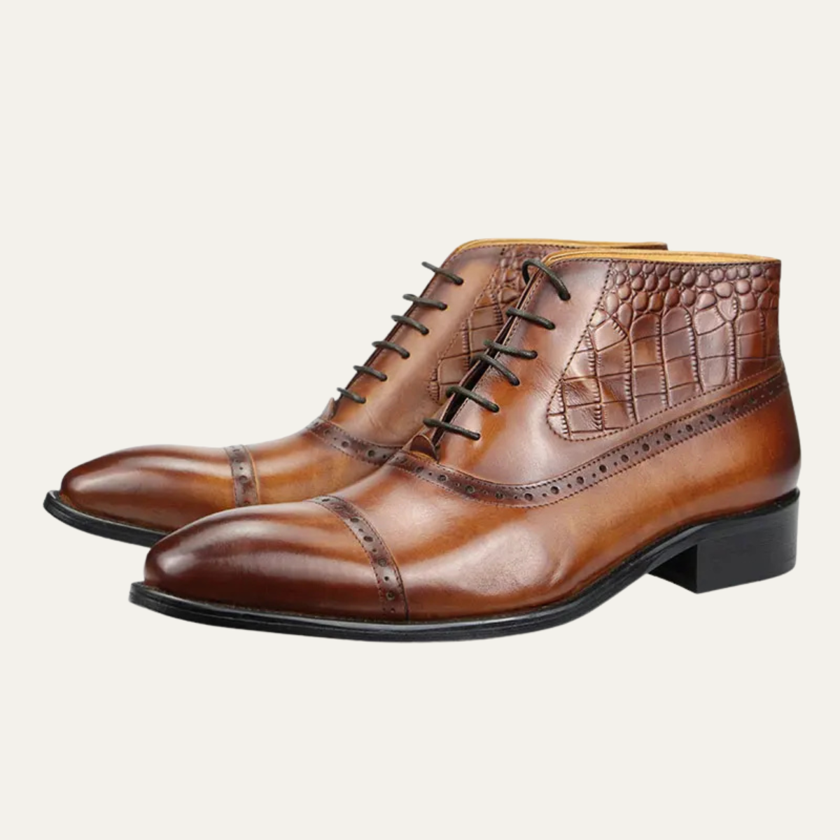 The Modena Bottines Oxford Vintage en Cuir à Bout Pointu pour Homme