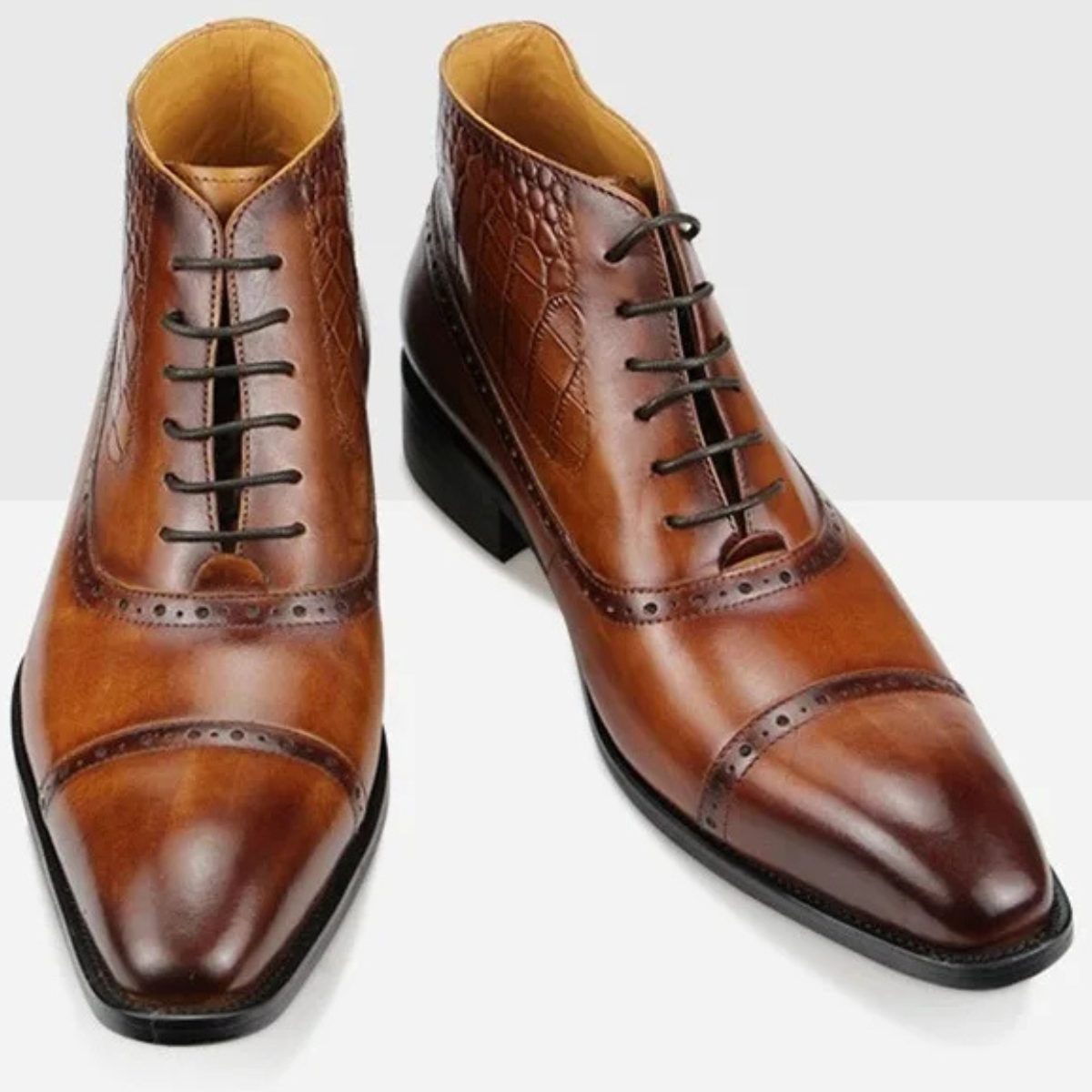 The Modena Bottines Oxford Vintage en Cuir à Bout Pointu pour Homme