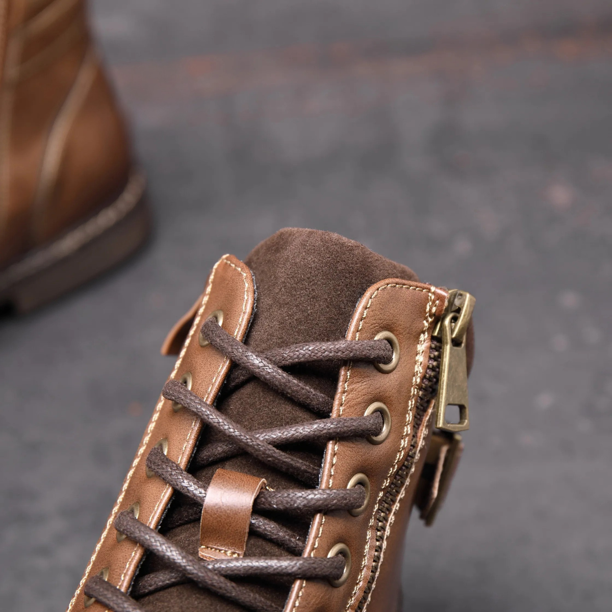 The Brescia Bottines en cuir vintage décontractées pour hommes