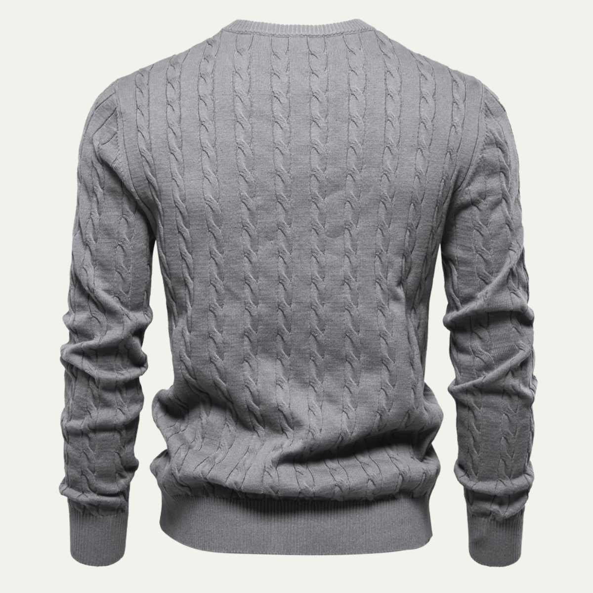 The Derby – pull homme en maille à col rond brodé