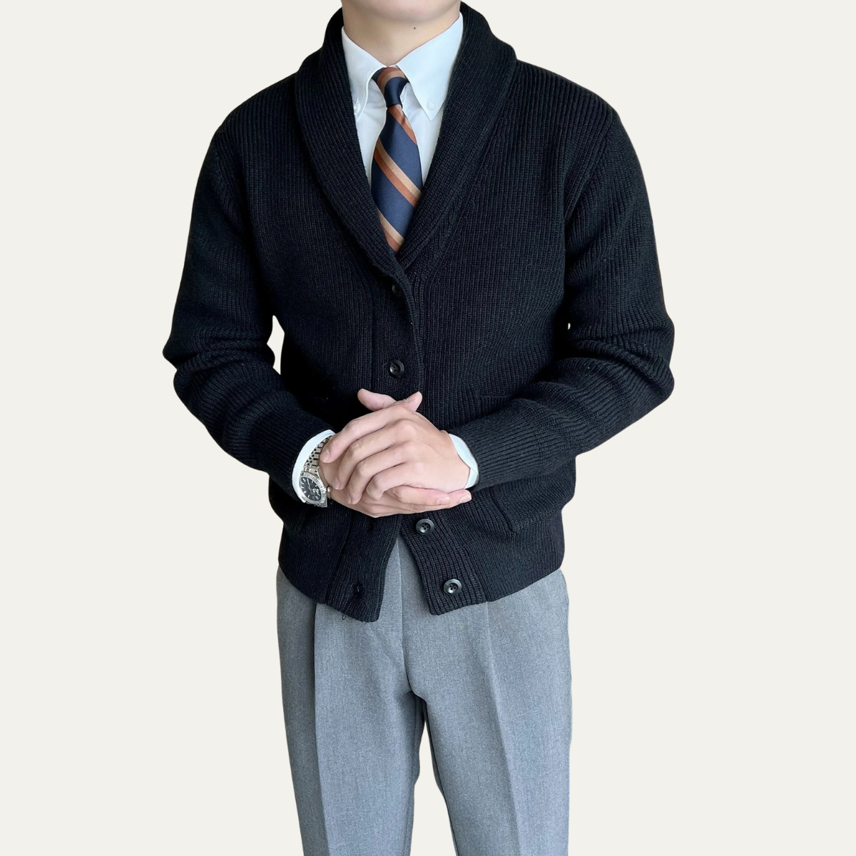 The Montrose - Cardigan d'Hiver en Tricot Doux pour Homme