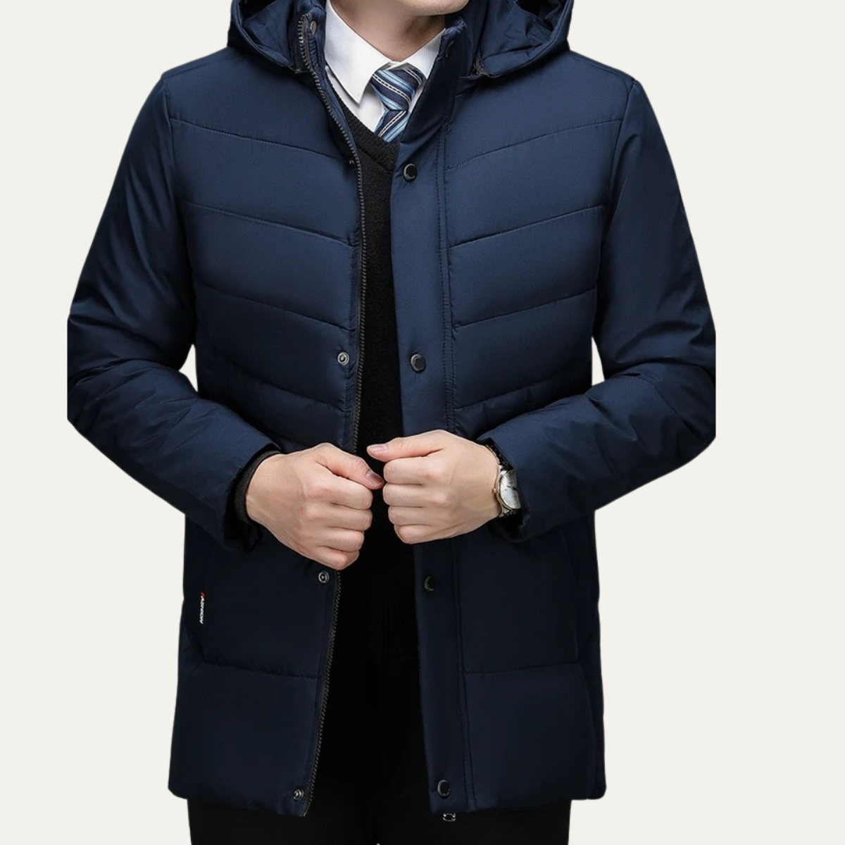 The Davenham Veste matelassée chaude d’hiver à capuche pour homme