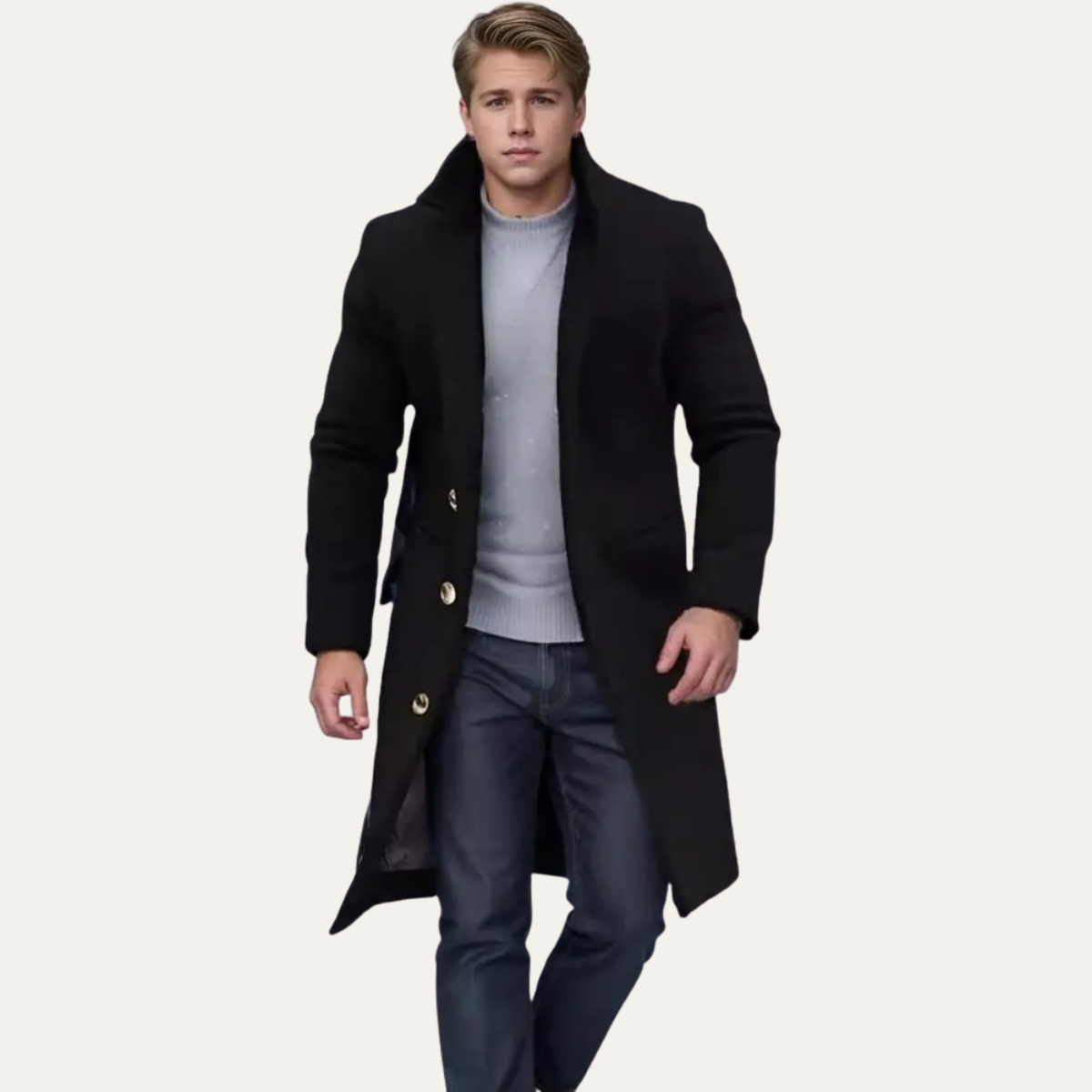 The Wandsworth Manteau d’hiver élégant en mélange de laine pour homme