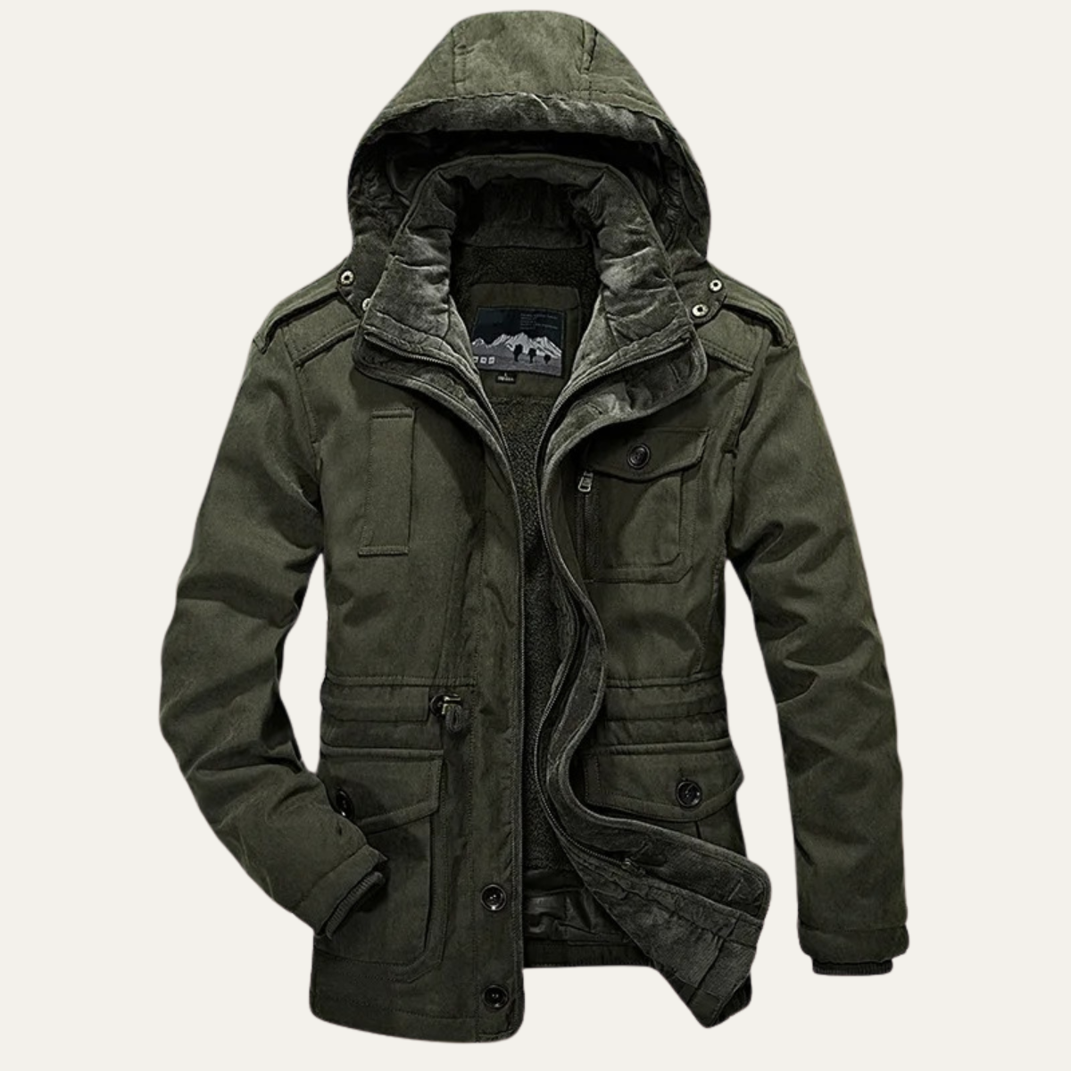The Halstead Veste militaire d’hiver thermique à capuche pour homme