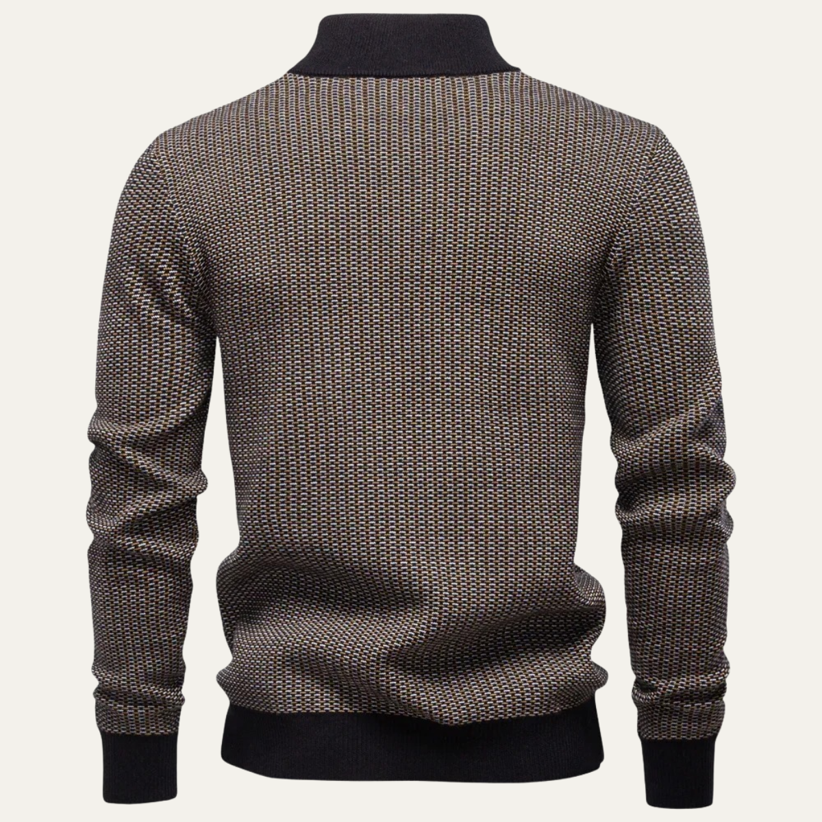 The Conwy – Pull homme à col zippé en maille chaude