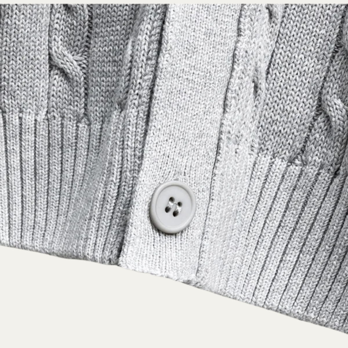 The Heathmoor – Cardigan Homme Cachemire Maille Câble Col V