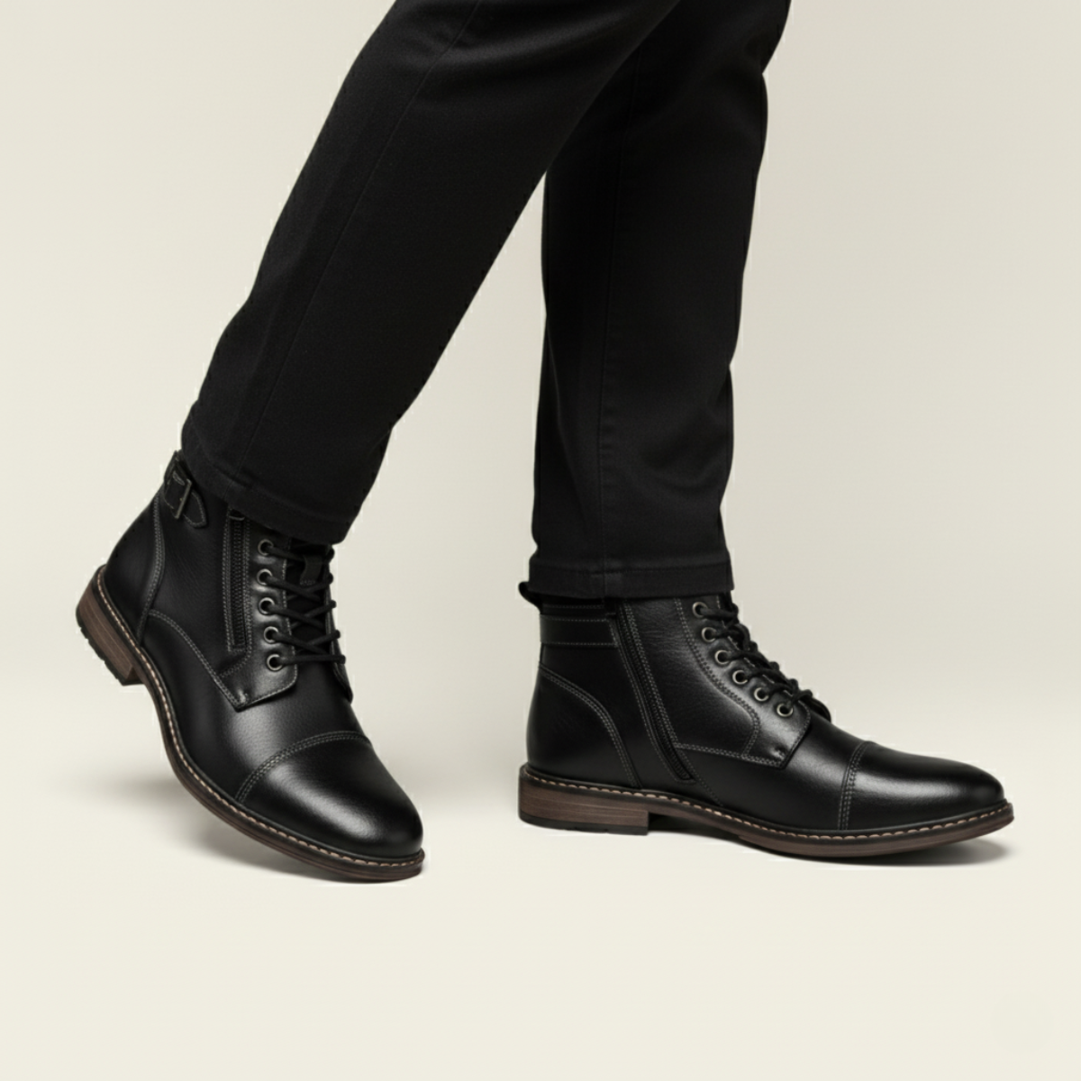 The Brescia Bottines en cuir vintage décontractées pour hommes