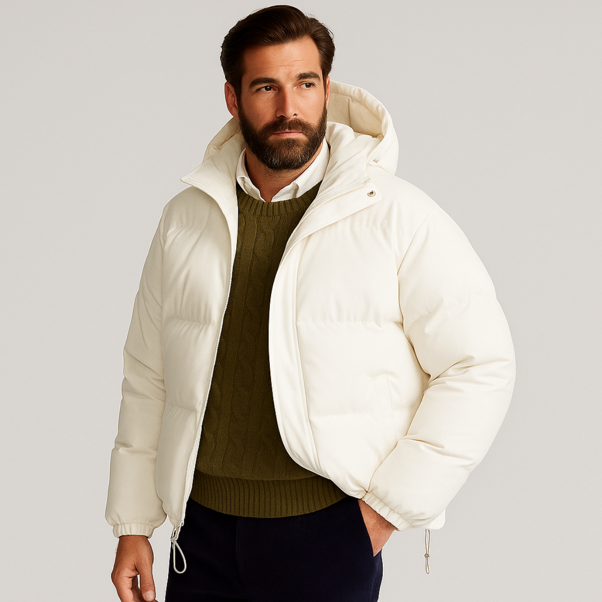 The Hamilton Doudoune matelassée d'hiver pour homme avec capuche