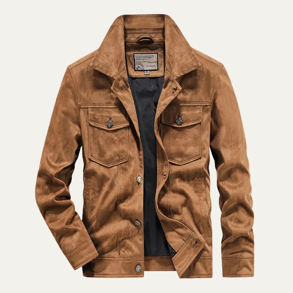 The Vintage Veste cargo en daim pour homme — Style outdoor léger
