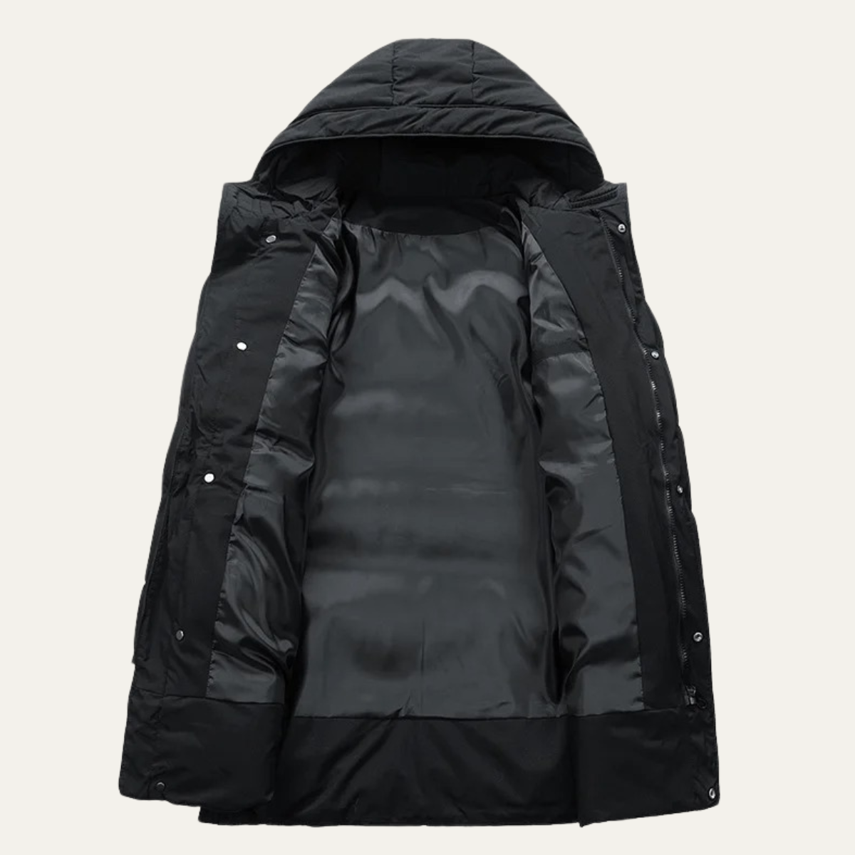 The Fulham Veste matelassée longue d’hiver à capuche pour homme