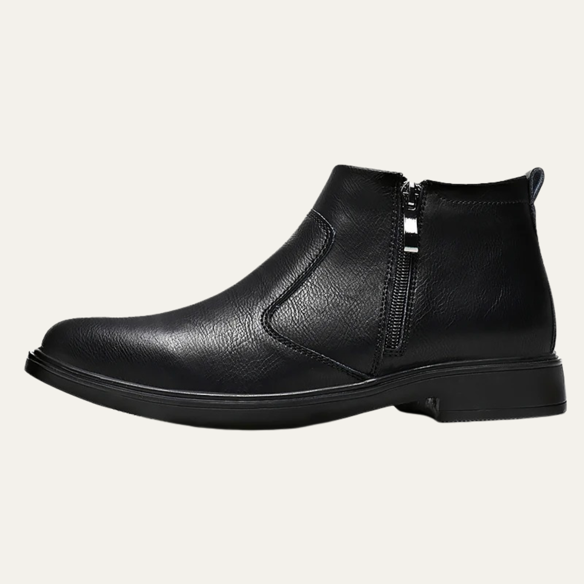 The Verona Bottines Chelsea en cuir pour hommes, avec fermeture éclair latérale