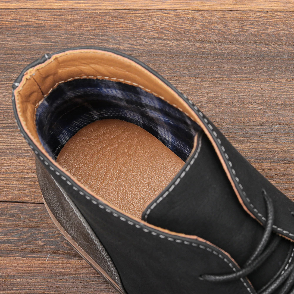 The Elderpine Bottines Élégantes en Cuir Vintage pour Homme