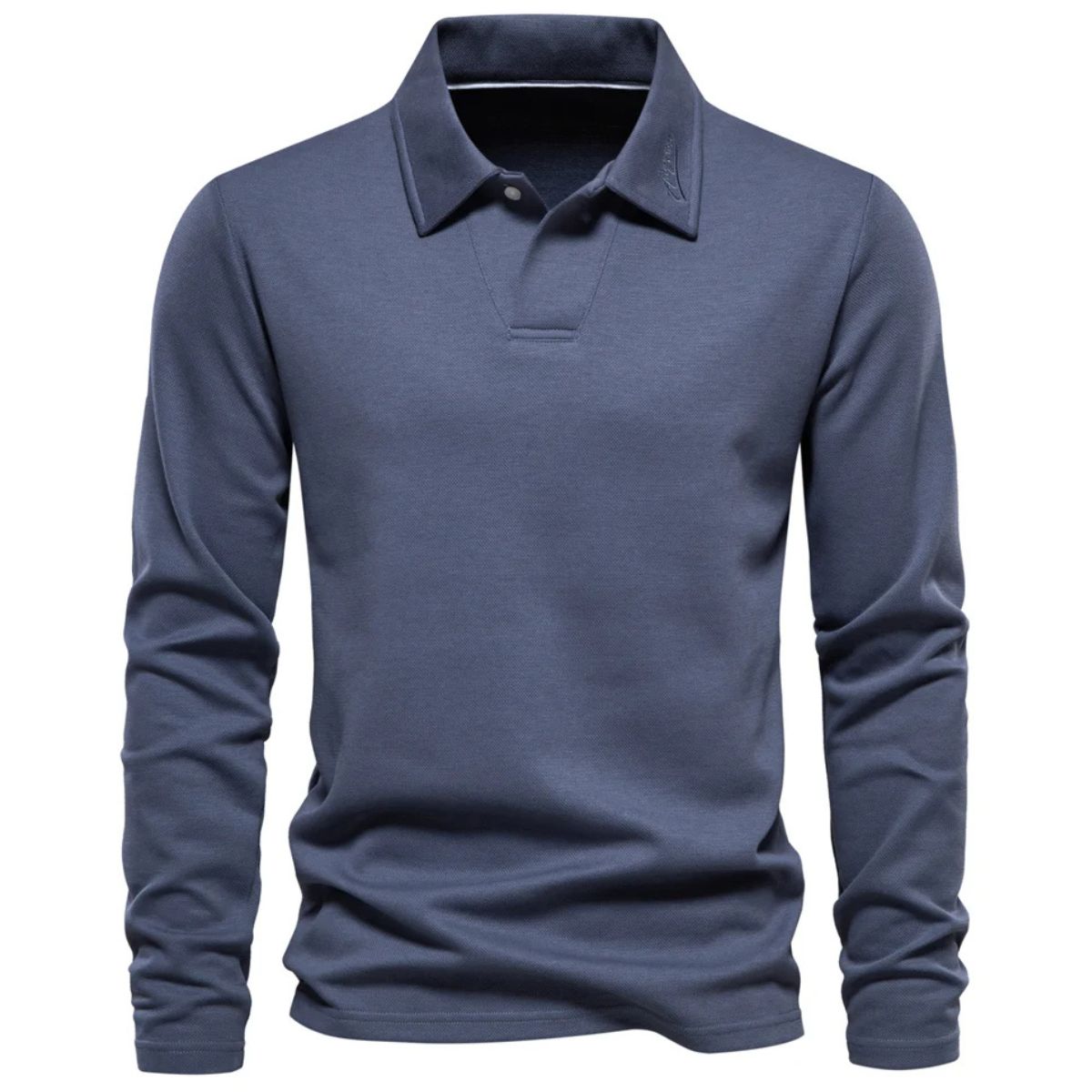 The Porto - Polo à manches longues en coton premium pour homme élégant et confortable