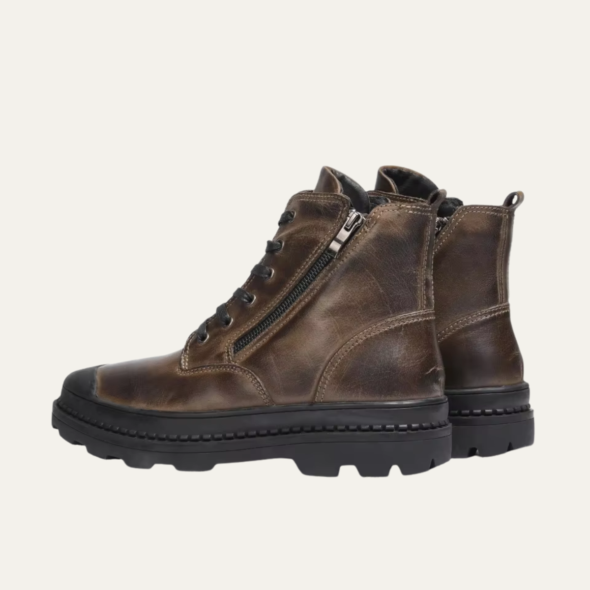 The Corvara Bottines Hiver en Cuir Doublées de Fourrure pour Homme