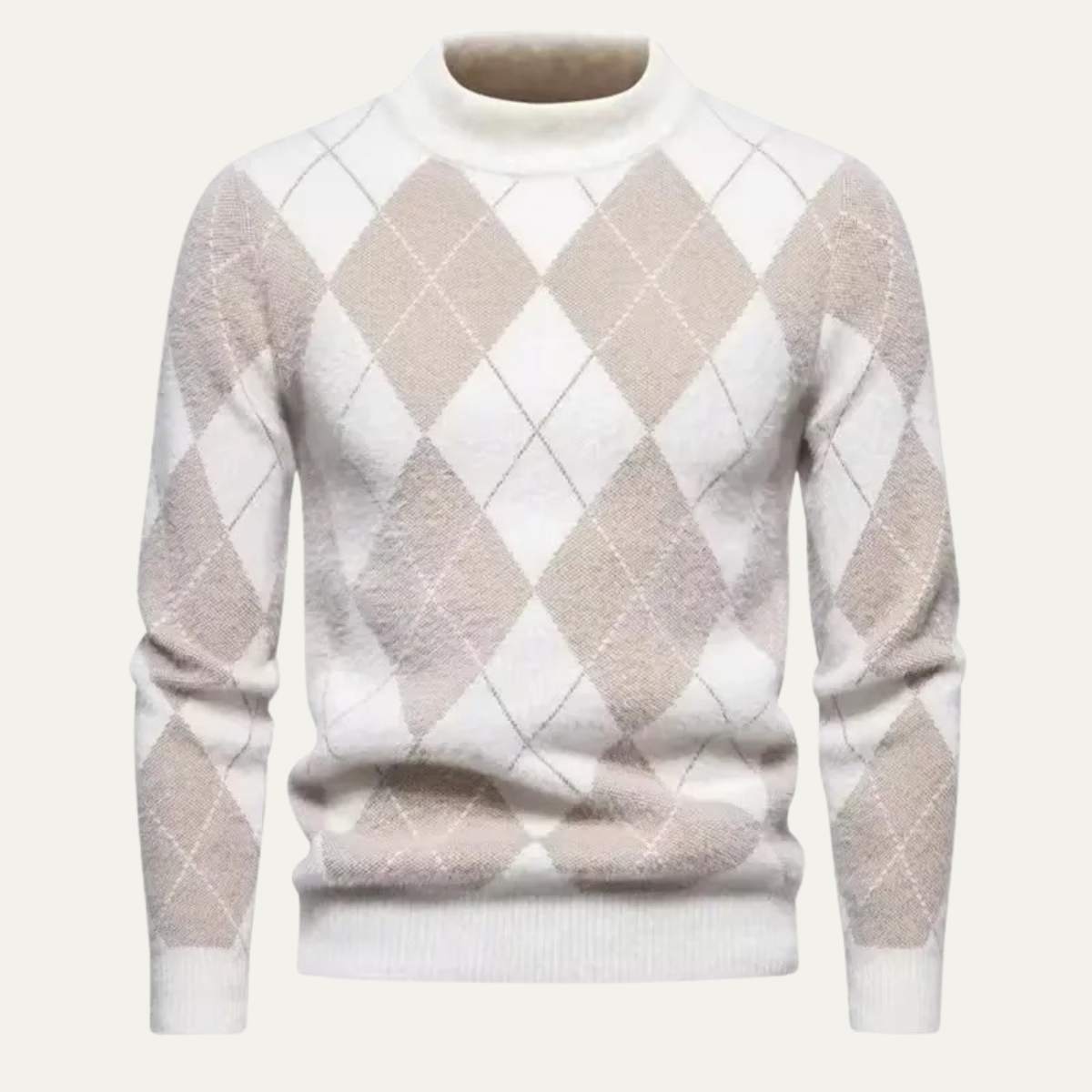 The Ortisei – Pull homme motif argyle en maille élégante