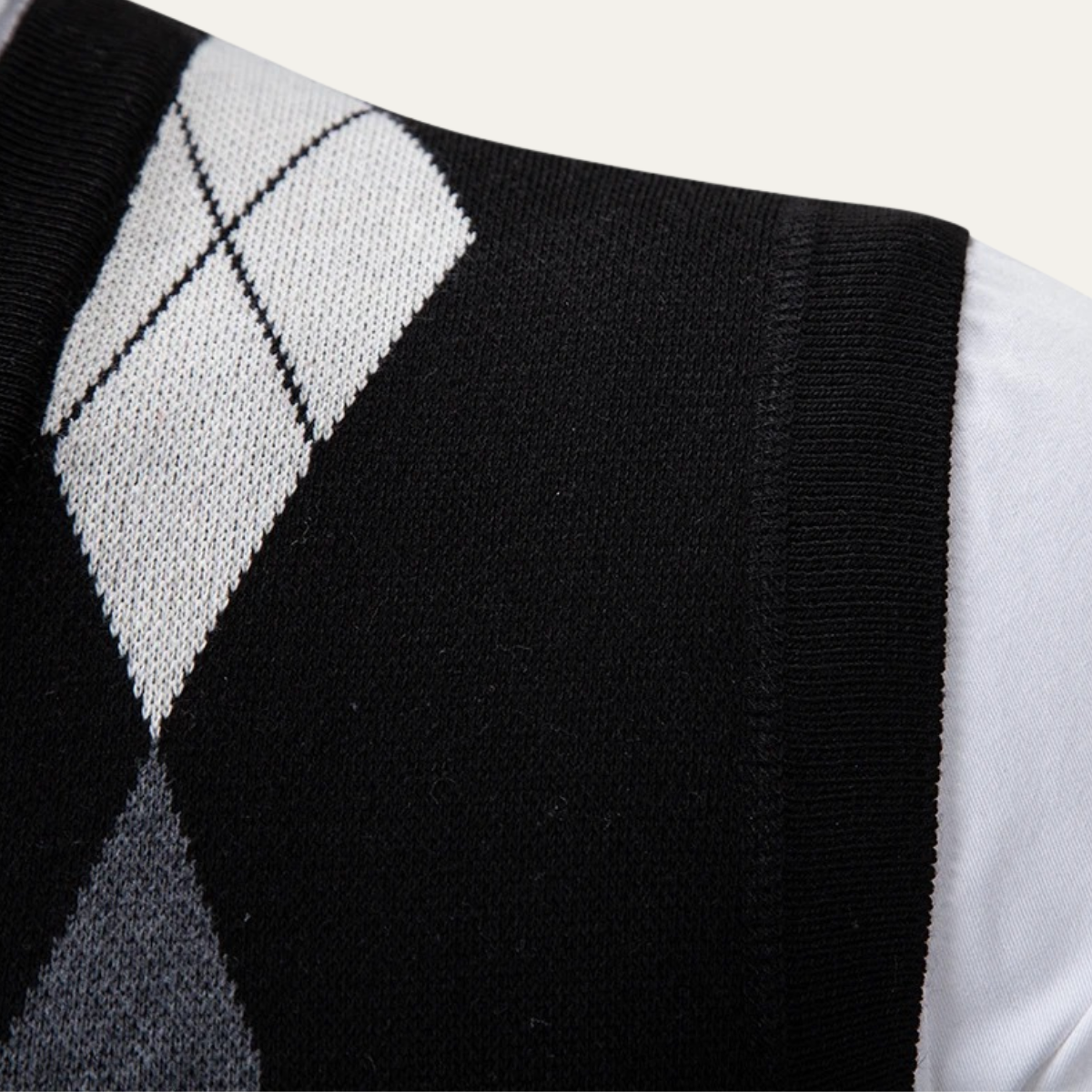 The Nottingham – Gilet Tricot Col V Homme Motif Argyle