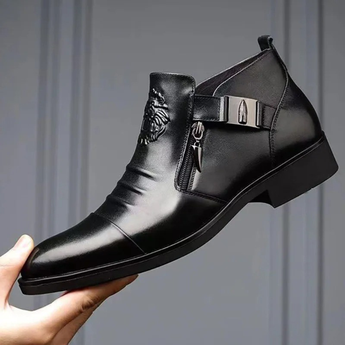 The Barbaresco Bottines en Cuir à Bout Pointu pour Homme