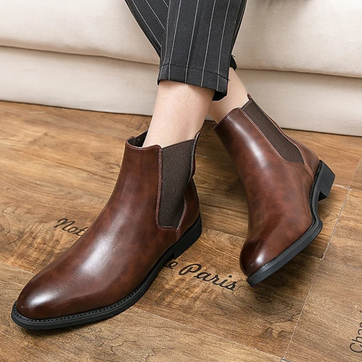 The Cobblestone Bottines Classiques à Enfiler en Cuir pour Homme