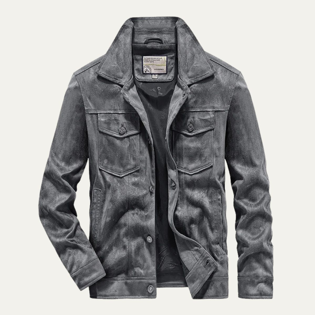 The Vintage Veste cargo en daim pour homme — Style outdoor léger